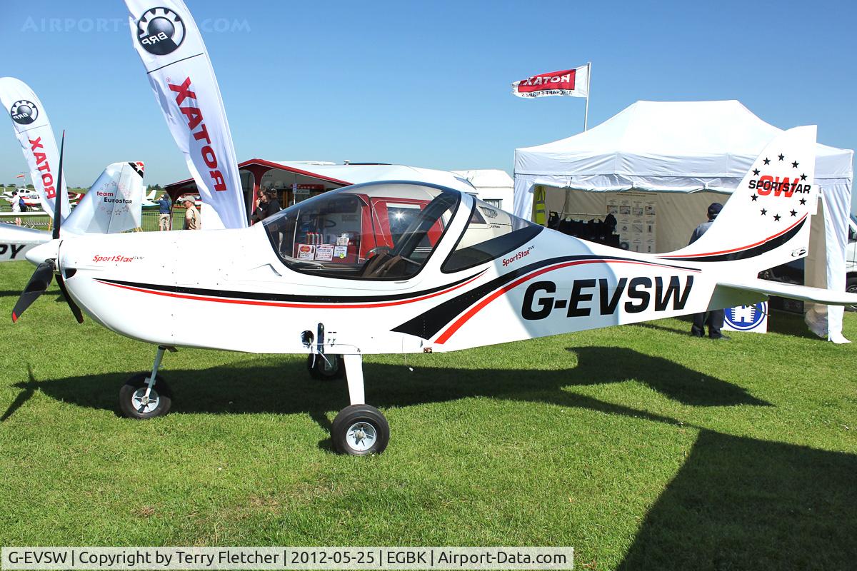 G-EVSW, 2012 Evektor-Aerotechnik Sportstar C/N LAA 315C-15105, Exhibited in the static display at 2012 AeroExpo at Sywell