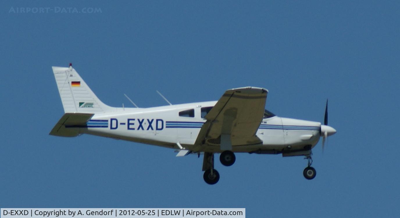 D-EXXD, Piper PA-28R-201 Cherokee Arrow III C/N 2837054, RWL-German Flight Academy (untitled), seen here doing some touch and go´s for training at Dortmund-Wickede (EDLW)