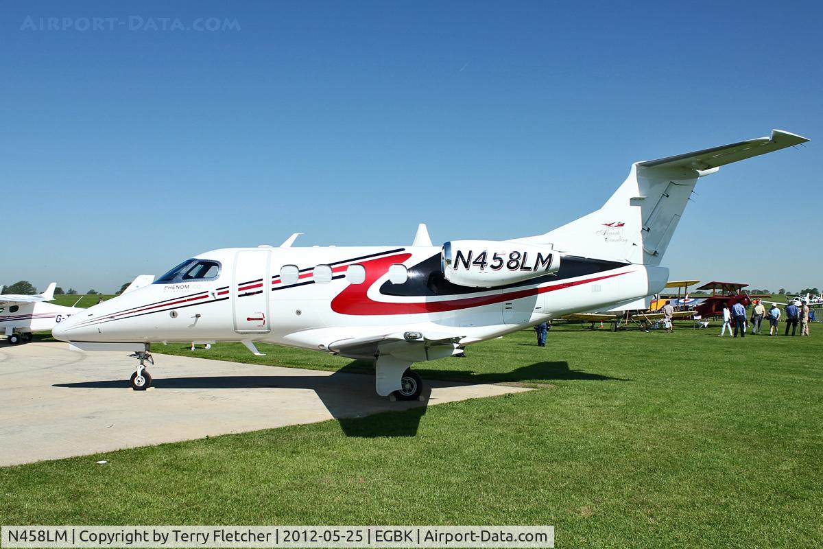 N458LM, 2009 Embraer EMB-500 Phenom 100 C/N 50000019, Exhibited in the static display at 2012 AeroExpo at Sywell