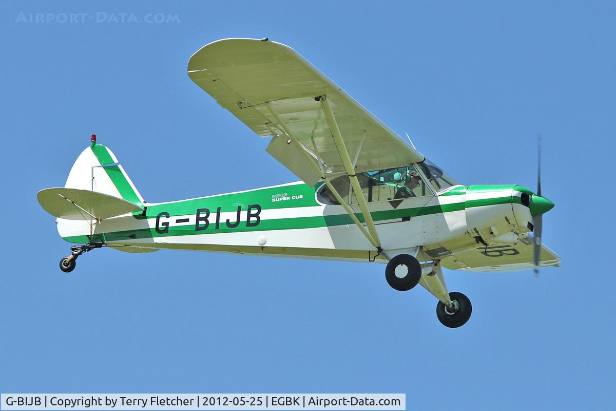 G-BIJB, 1980 Piper PA-18-150 Super Cub C/N 18-8009001, A visitor to Sywell , on Day 1 of 2012 AeroExpo