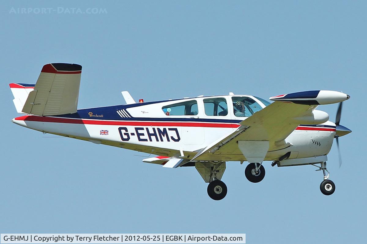 G-EHMJ, 1965 Beech S35 Bonanza Bonanza C/N D-7879, A visitor to Sywell , on Day 1 of 2012 AeroExpo