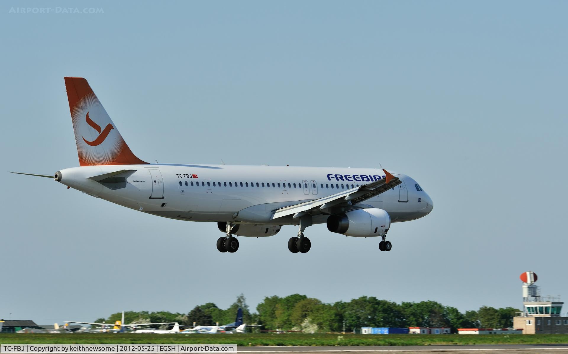 TC-FBJ, 1996 Airbus A320-232 C/N 580, TC-FBJ paying a second visit to Norwich this season !