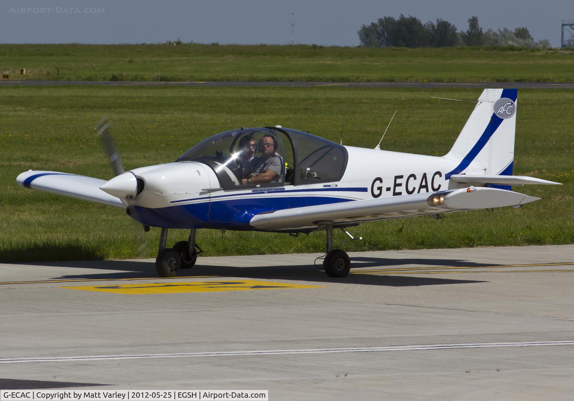 G-ECAC, 2007 Robin R-2120U Alpha C/N 120T-0001, Arriving at SaxonAir.