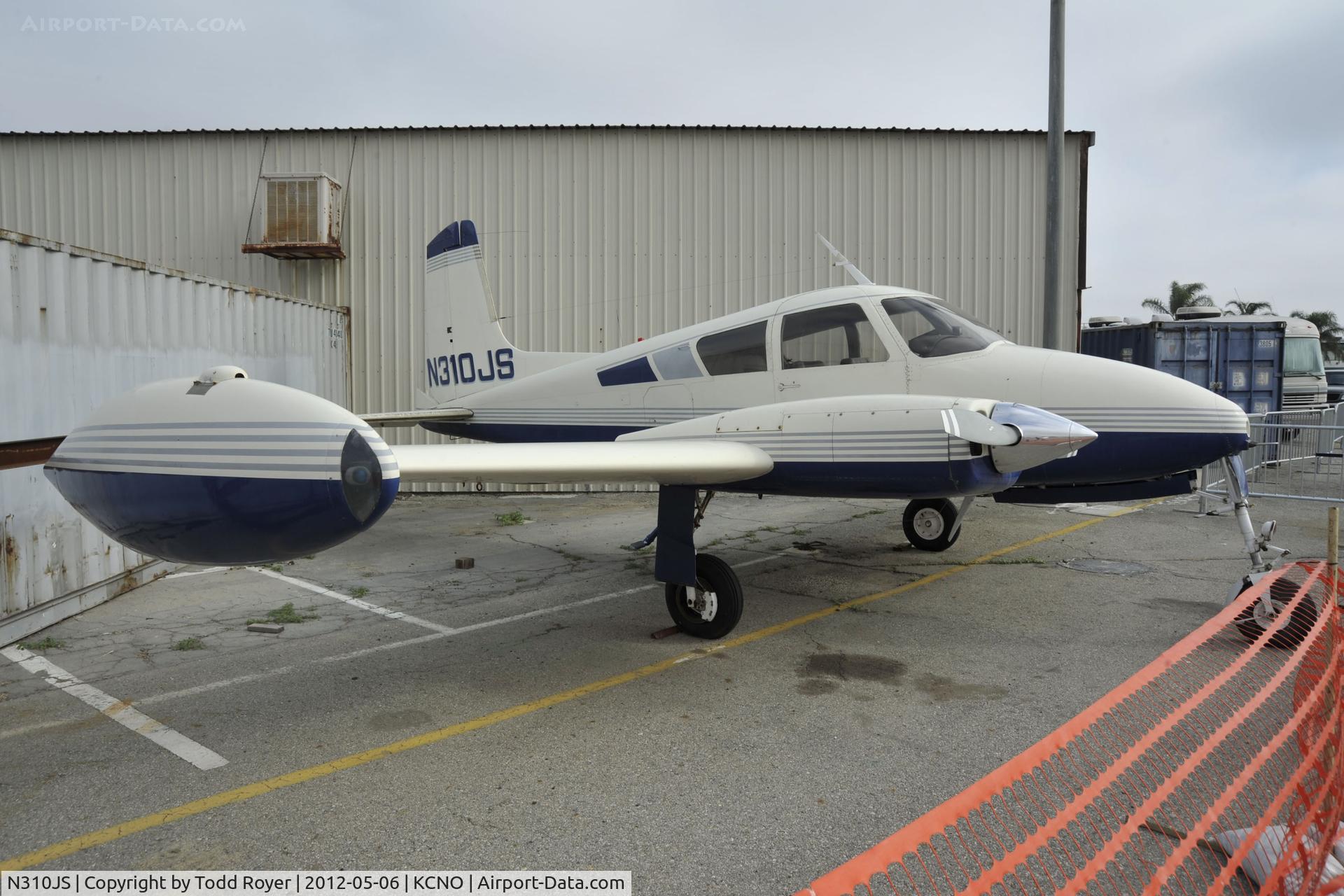 N310JS, 1957 Cessna 310B C/N 35549, Parked at Chino