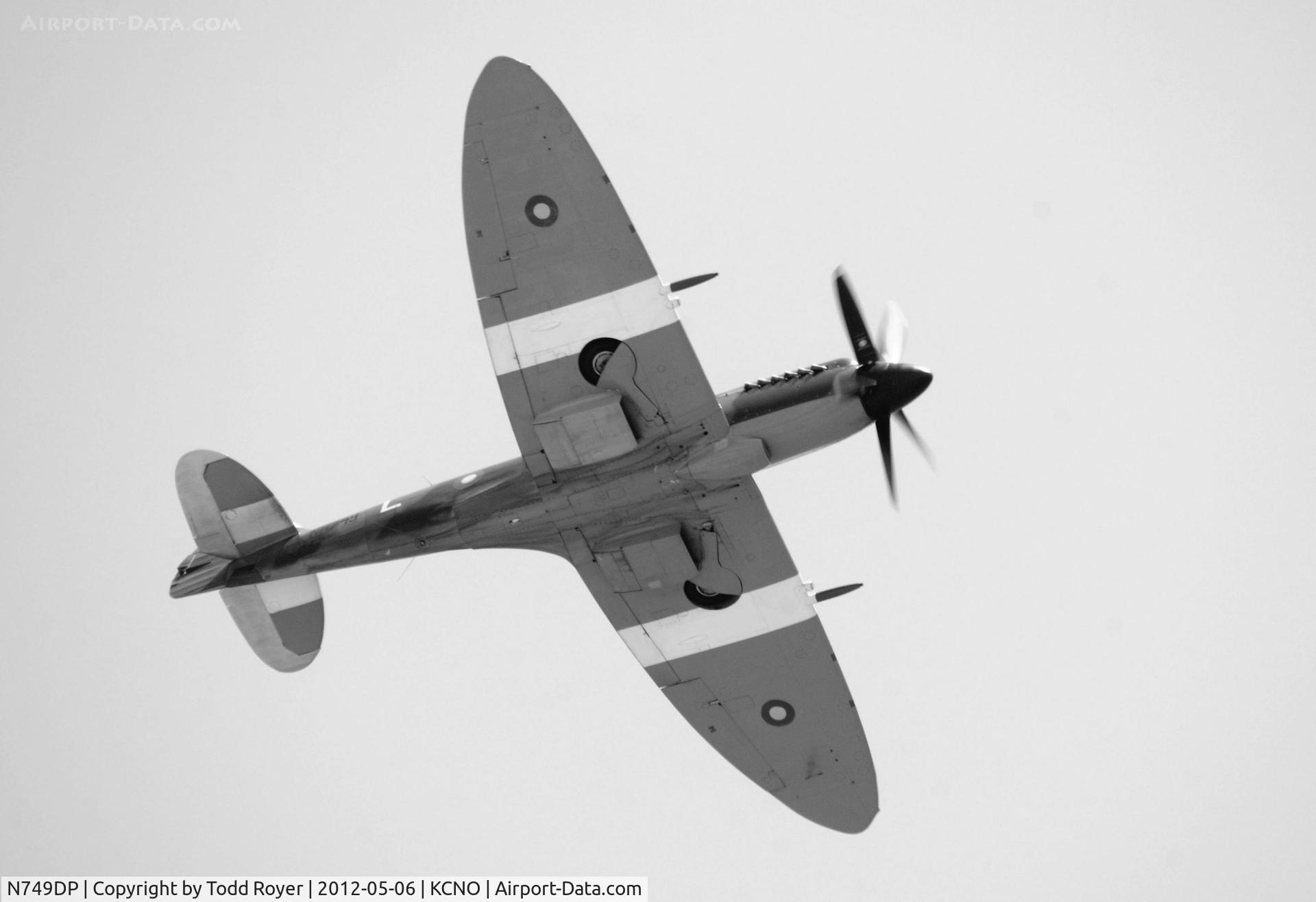 N749DP, 1945 Supermarine Spitfire XIV C/N 6S/583887, Flyby at the 2012 Chino Airshow