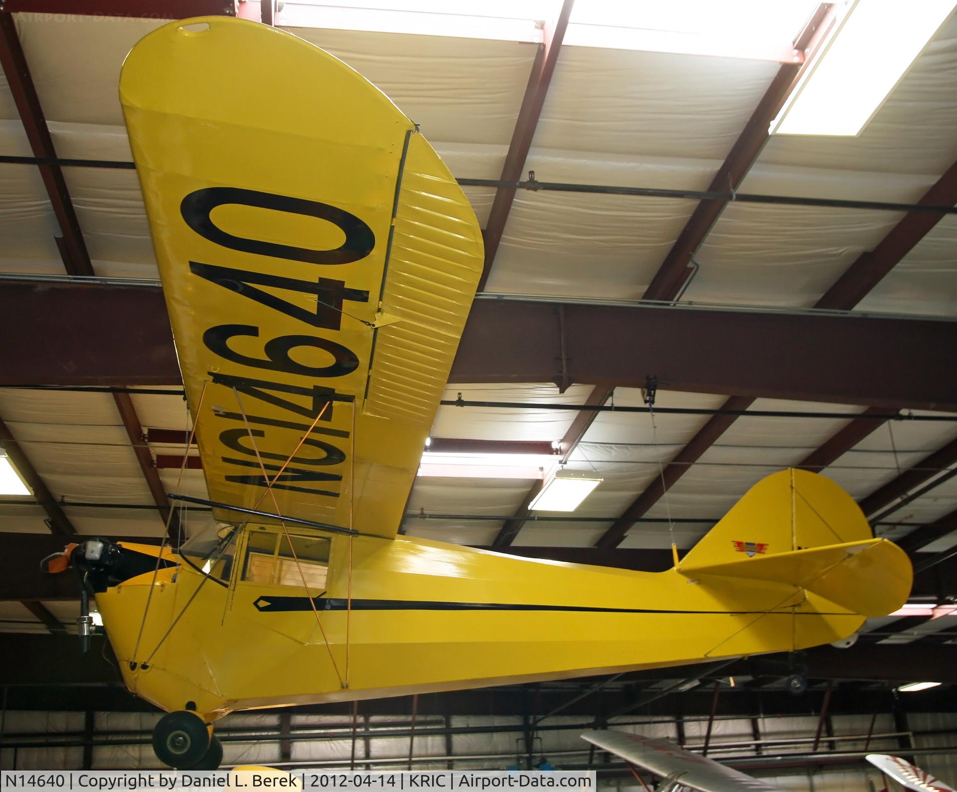 N14640, 1935 Aeronca C-3 C/N 526, This nice old Aeronca is preserved at the Virginia Aviation Museum.