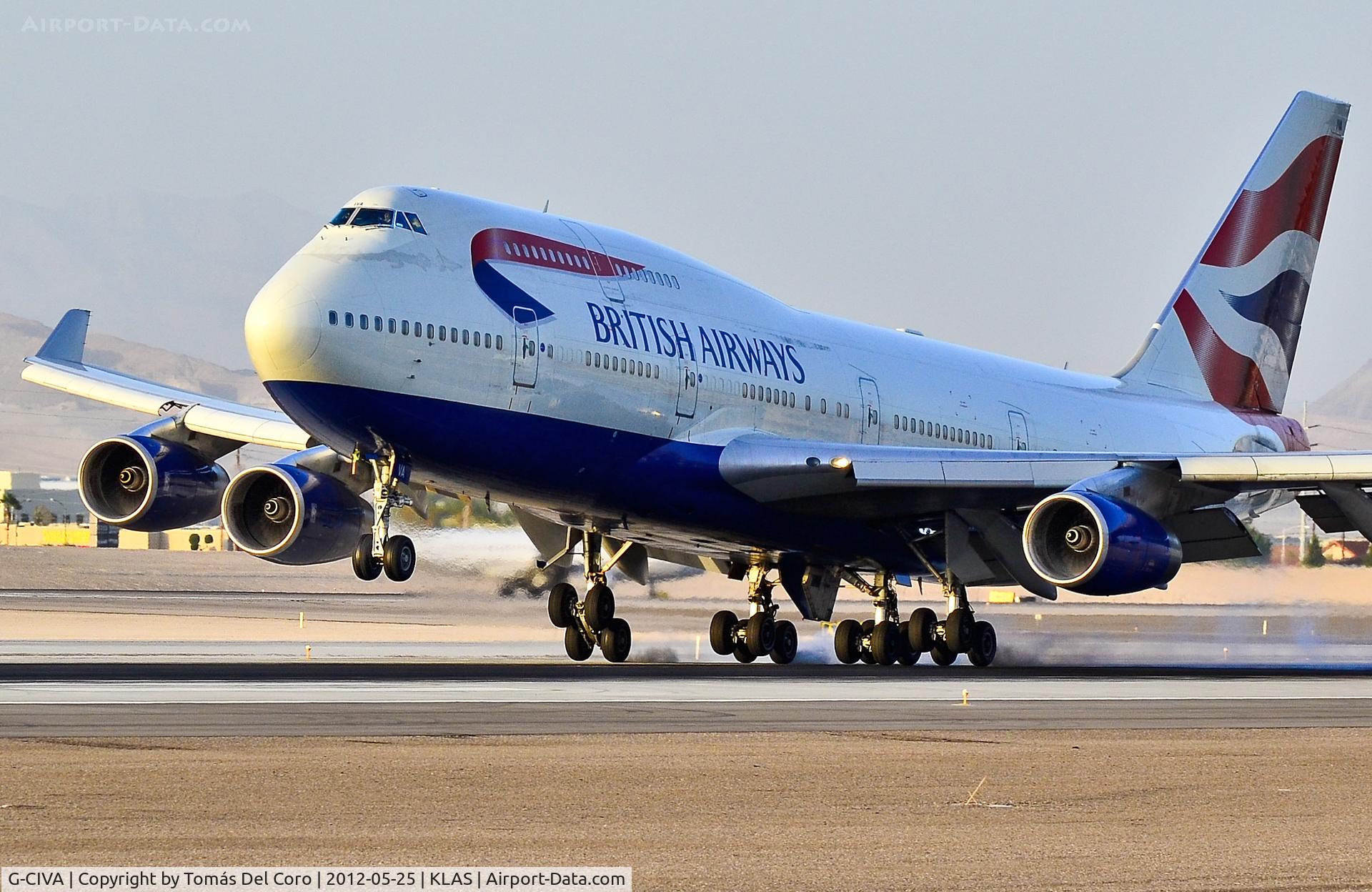 G-CIVA, 1993 Boeing 747-436 C/N 27092, G-CIVA British Airways Boeing 747-436 (cn 27092/967)

- Las Vegas - McCarran International (LAS / KLAS)
USA - Nevada, May 25, 2012
Photo: Tomás Del Coro