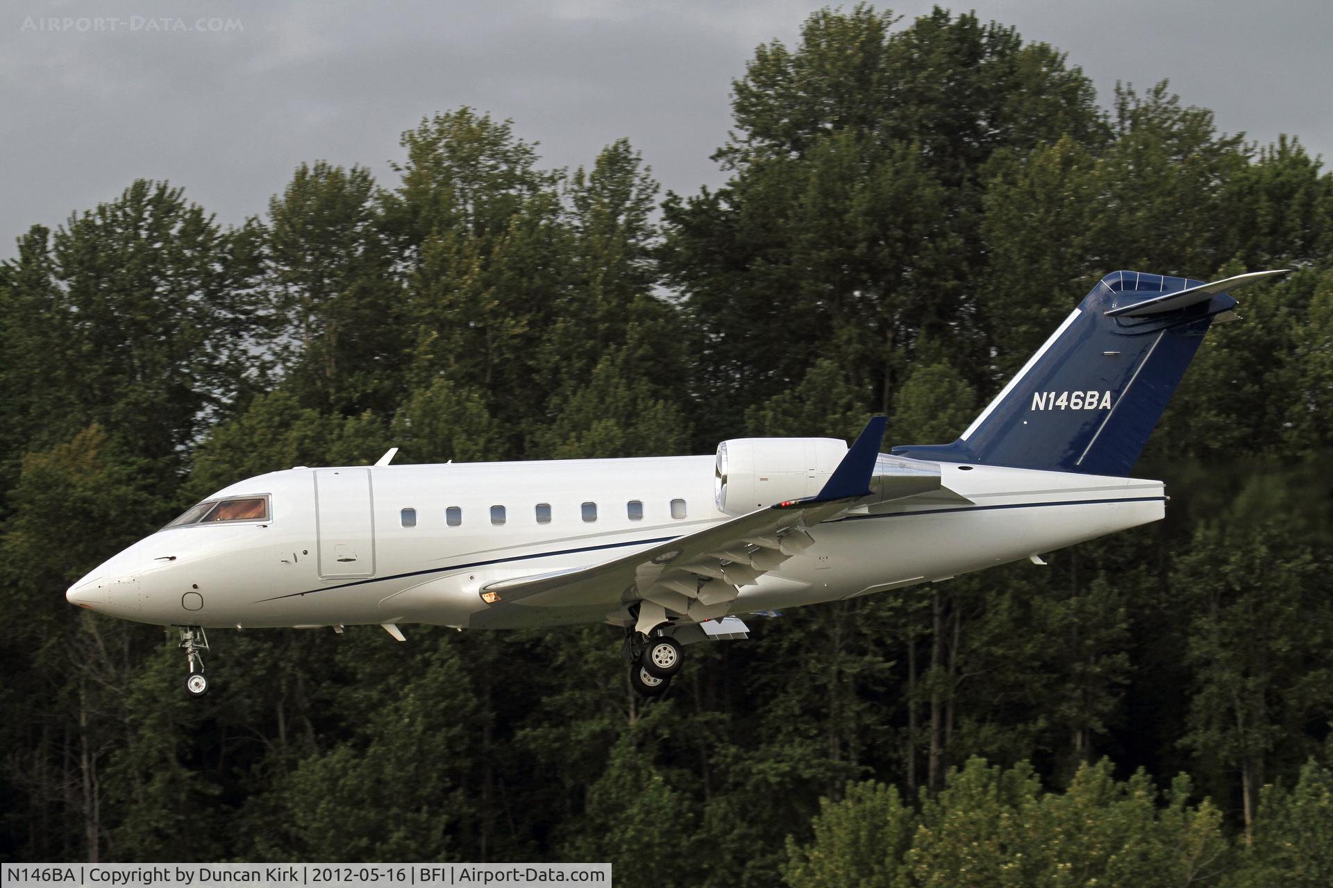 N146BA, 1996 Canadair Challenger 604 (CL-600-2B16) C/N 5327, Finals for BFI