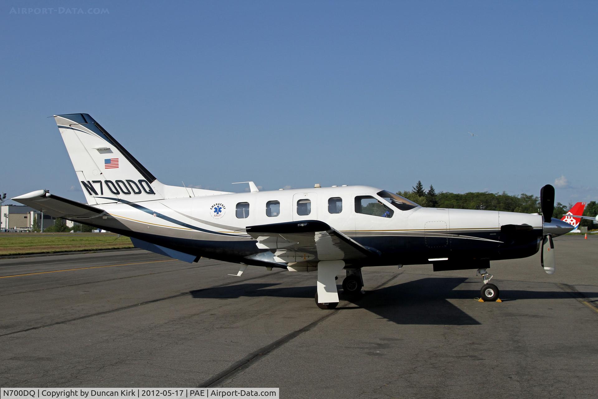 N700DQ, 2003 Socata TBM-700 C/N 271, Performing a medivac flight to Everett