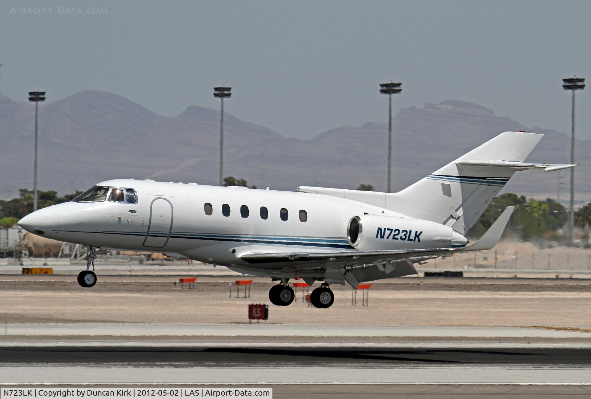 N723LK, 1989 British Aerospace BAe.125 Series 800A C/N 258155, Landing at Las Vegas