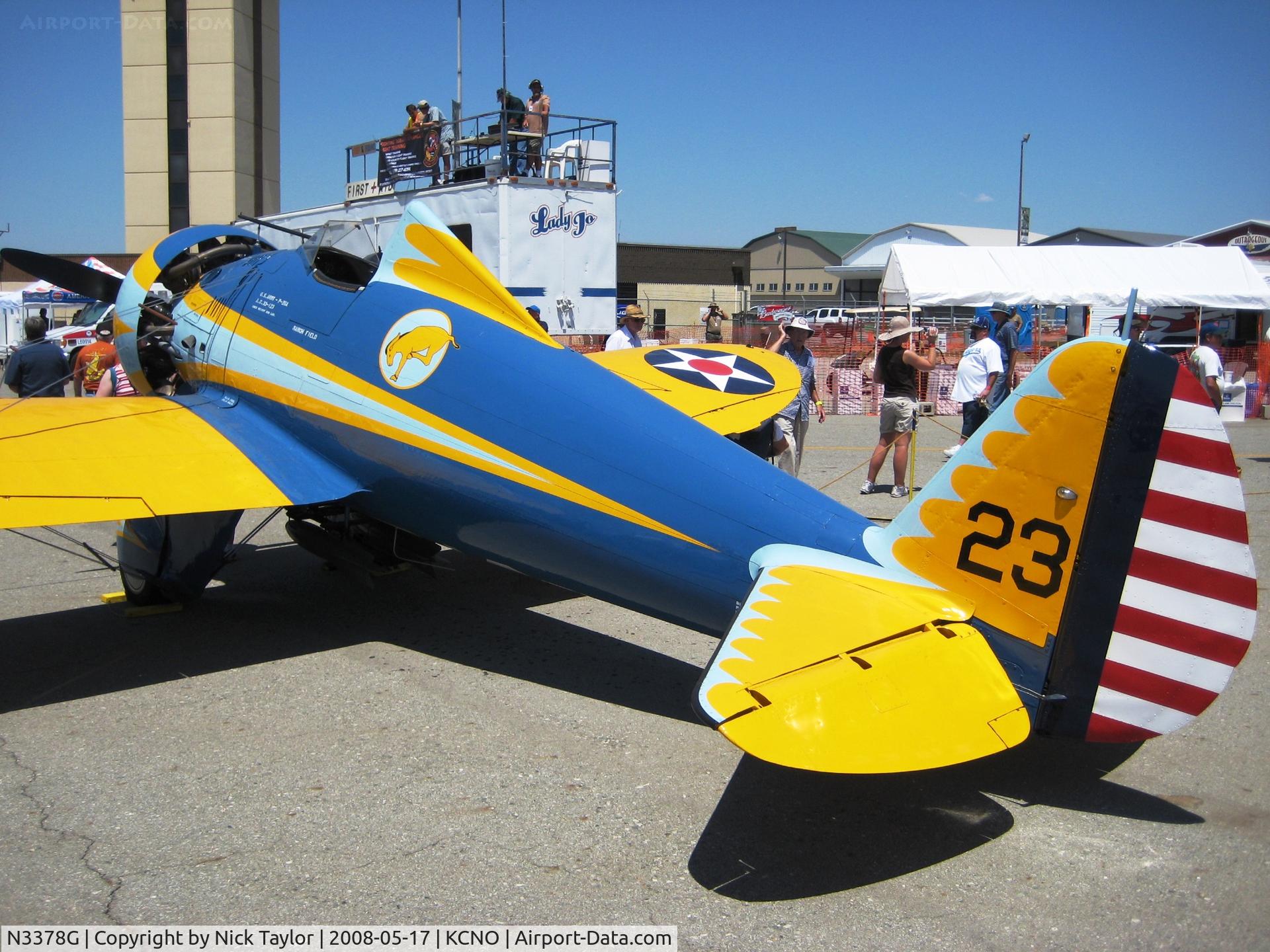 N3378G, 1933 Boeing P-26 Peashooter C/N 33123, Chino Air Show 08