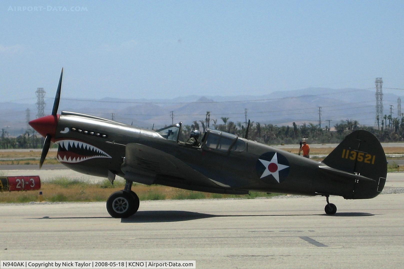 N940AK, 1941 Curtiss P-40E Warhawk C/N 15321, Chino Air Show 08