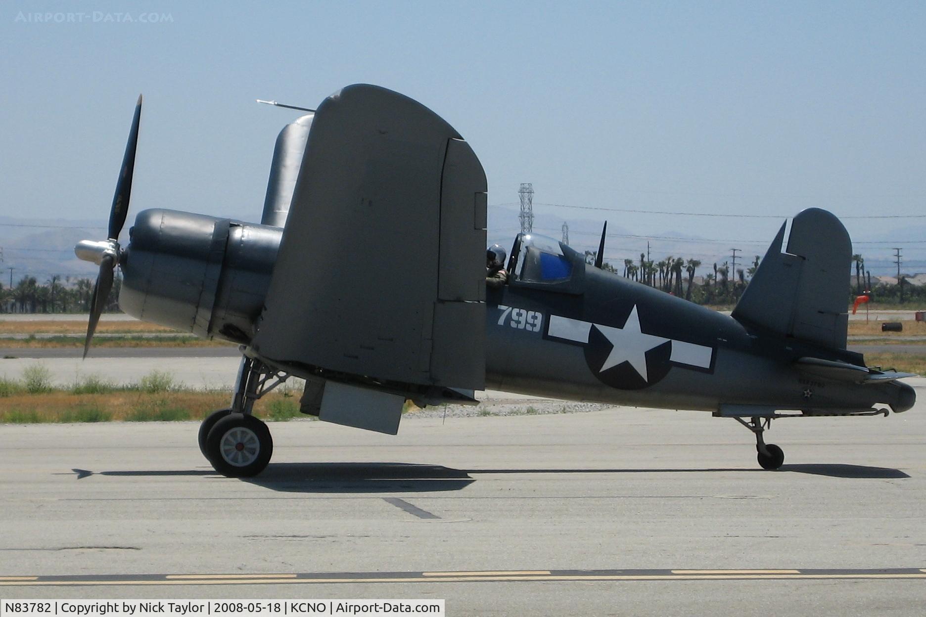 N83782, 1942 Vought F4U-1 Corsair C/N 3884 (Bu 17799), Chino Air Show 08
