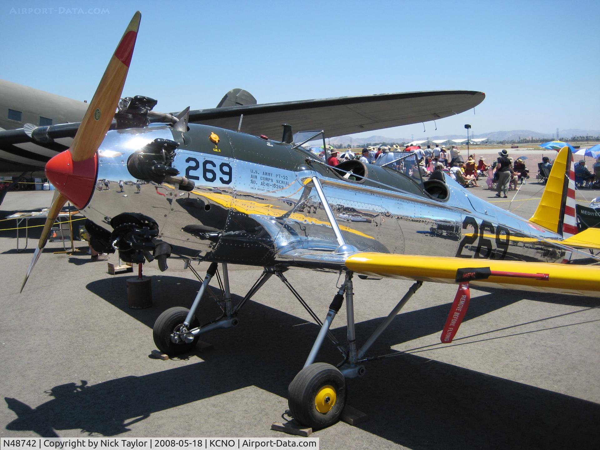 N48742, 1941 Ryan Aeronautical ST3KR C/N 1298, Chino Air Show 08