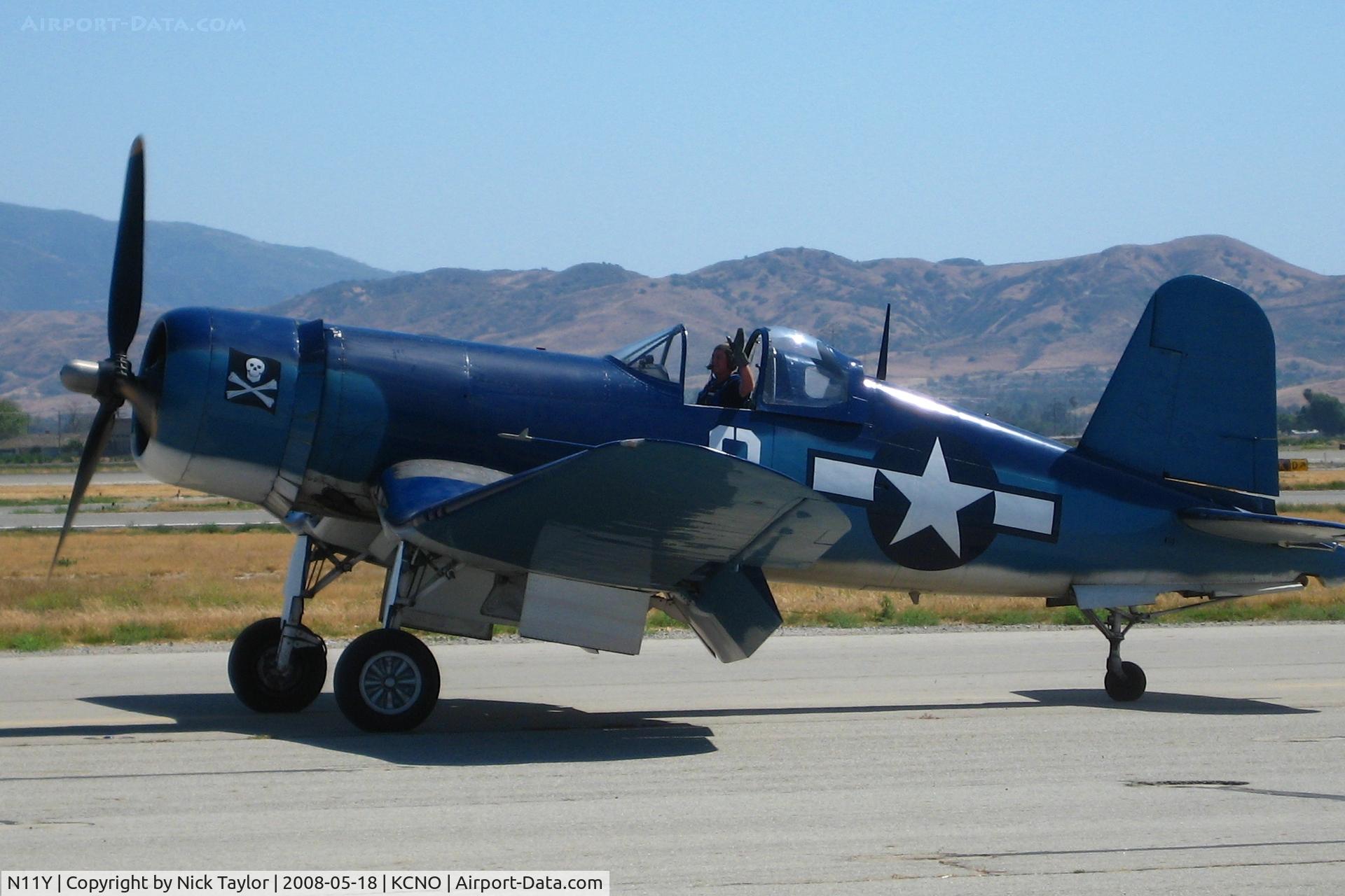 N11Y, Goodyear FG-1D Corsair C/N Not found (67087/N11Y), Chino Air Show 08