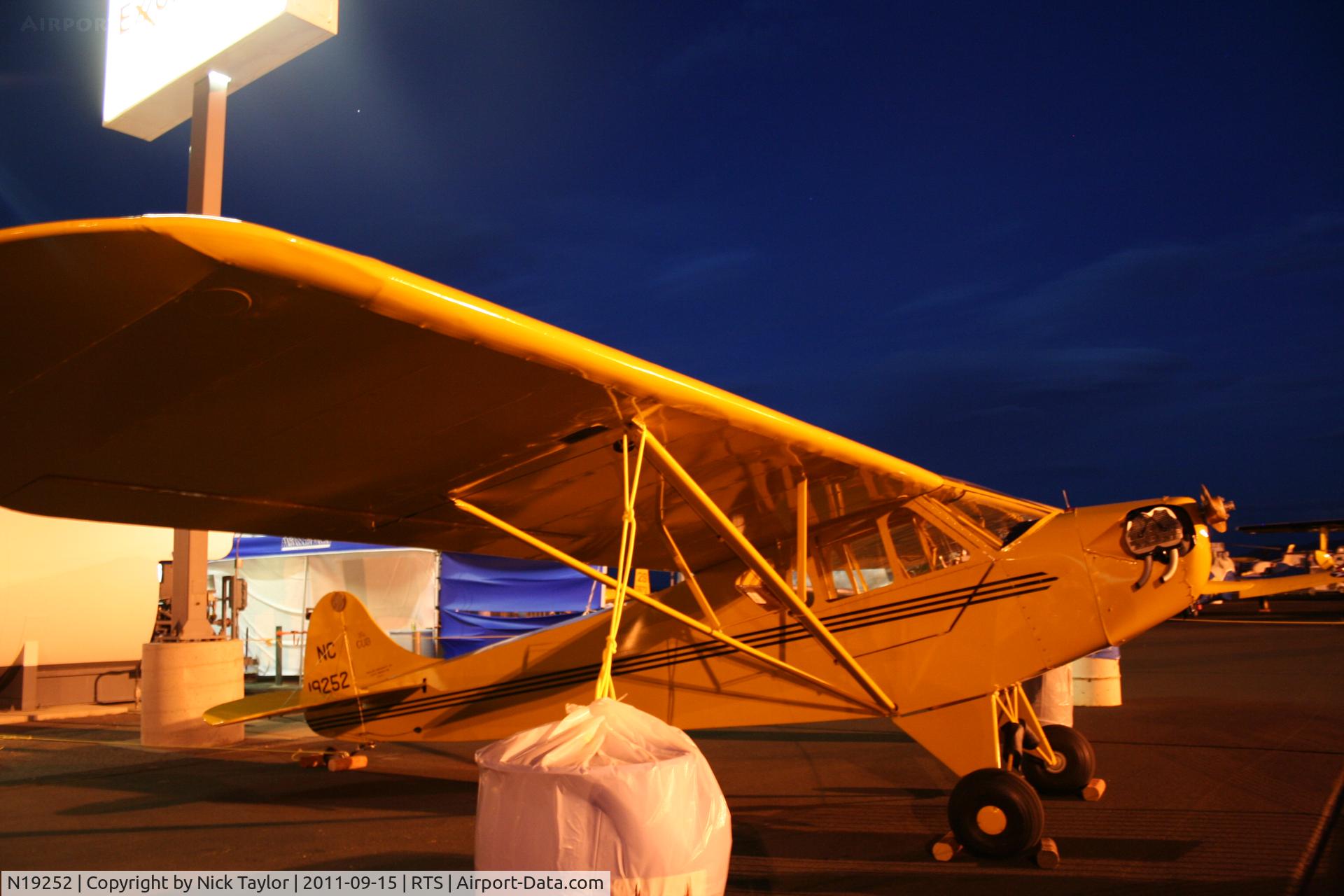 N19252, 1937 Taylor J-2 Cub C/N 1652, In the static display area