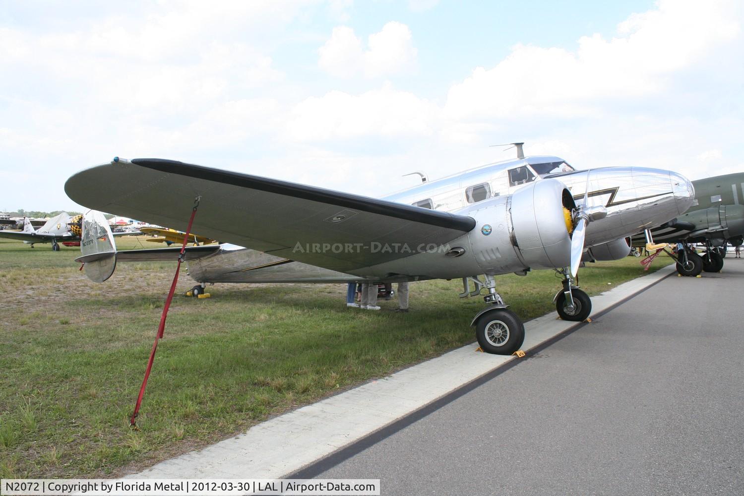N2072, 1936 Lockheed 12A Electra Junior C/N 1208, Lockheed 12A