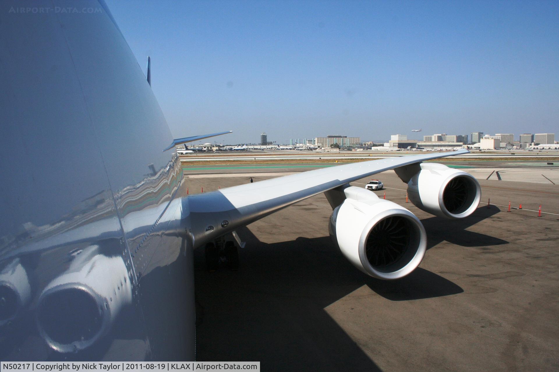 N50217, 2010 Boeing 747-8R7F C/N 35806, Looking out of the -8F