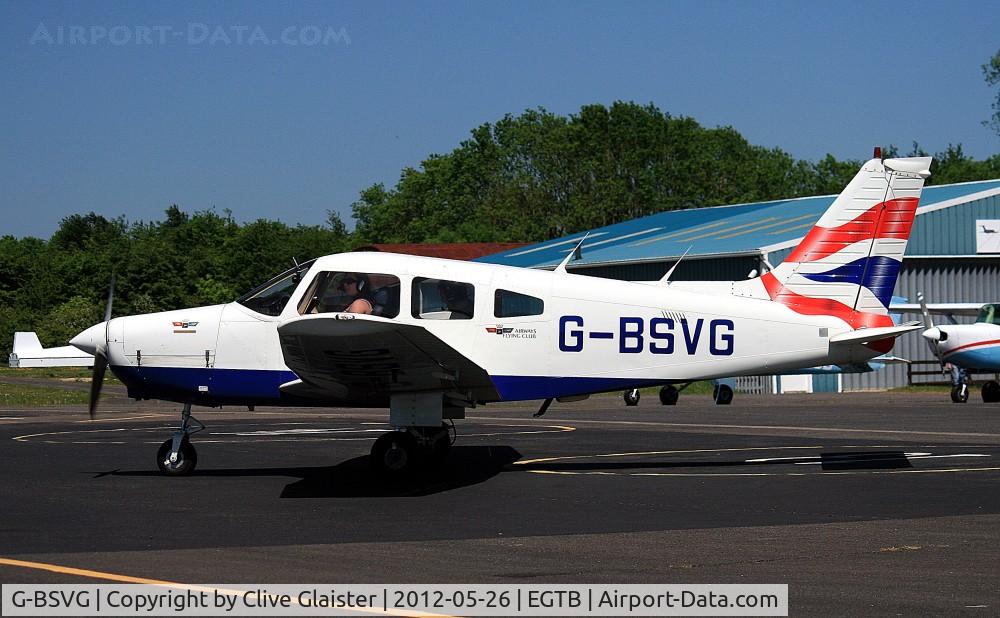 G-BSVG, 1984 Piper PA-28-161 Cherokee Warrior II C/N 28-8516013, Ex: C-GZAV > G-BSVG - Originally with, Airways Aero Associations Ltd in October 1990, currently with, Booker Aircraft Leasing Ltd since January 2012.