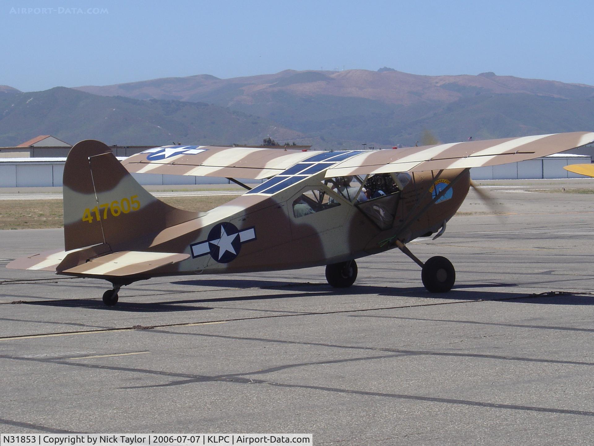 N31853, 1944 Stinson L-5E Sentinel C/N 44-17605, Lompoc Piper Cub Fly-in 2006