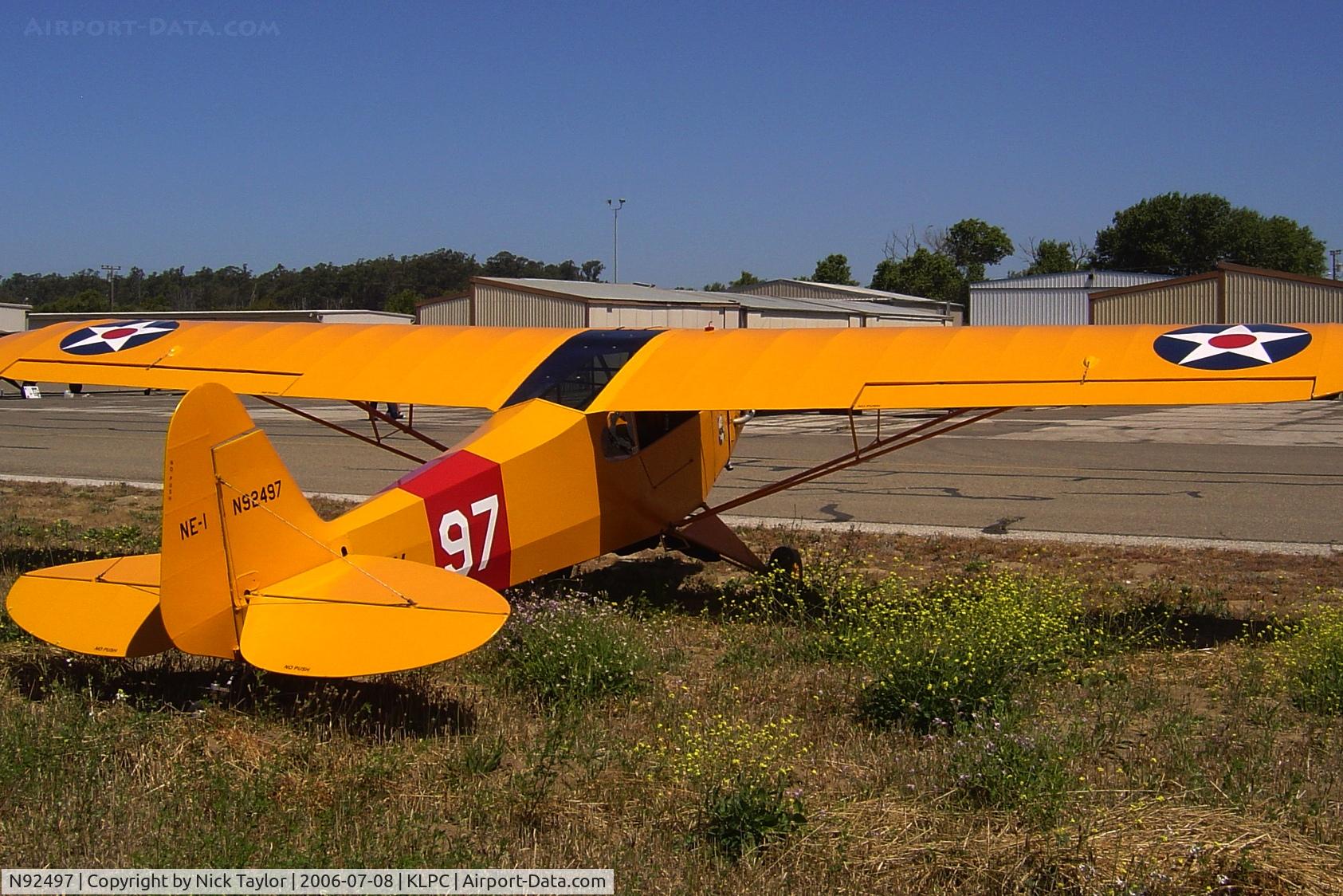 N92497, 1946 Piper J3C-65 Cub C/N 16921, Lompoc Piper Cub Fly-in 2006
