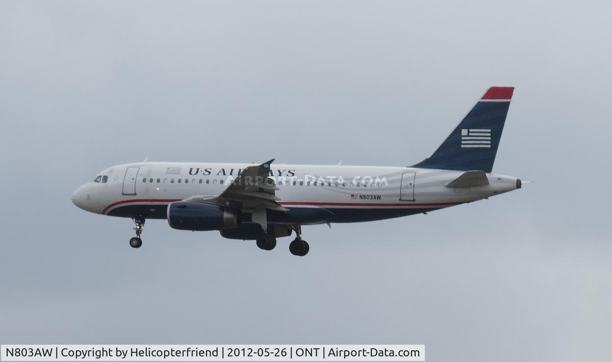 N803AW, 1998 Airbus A319-132 C/N 0931, Over the outer fence