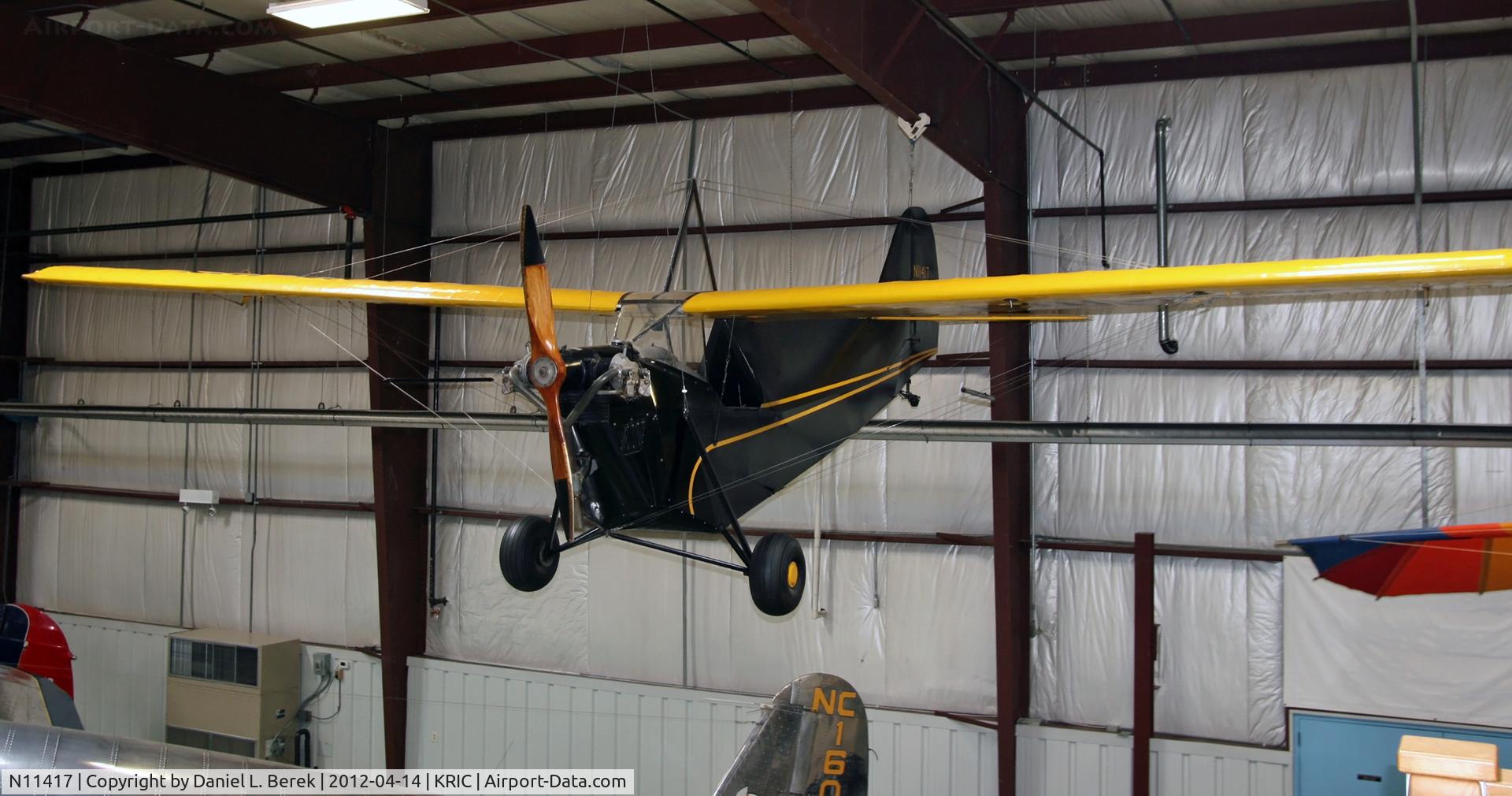 N11417, 1931 Aeronca C-2 C/N A151, This beautiful, very early Aeronca is on display at the Virginia Aviation Museum, Richmond.