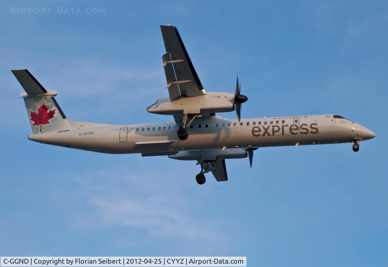 C-GGND, 2011 De Havilland Canada DHC-8-402Q Dash 8 C/N 4394, Short final rwy 23
