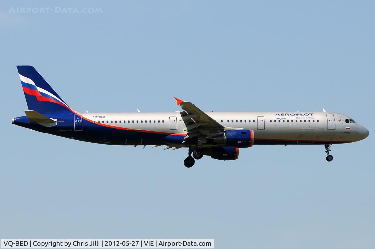 VQ-BED, 2009 Airbus A321-213 C/N 4074, Aeroflot