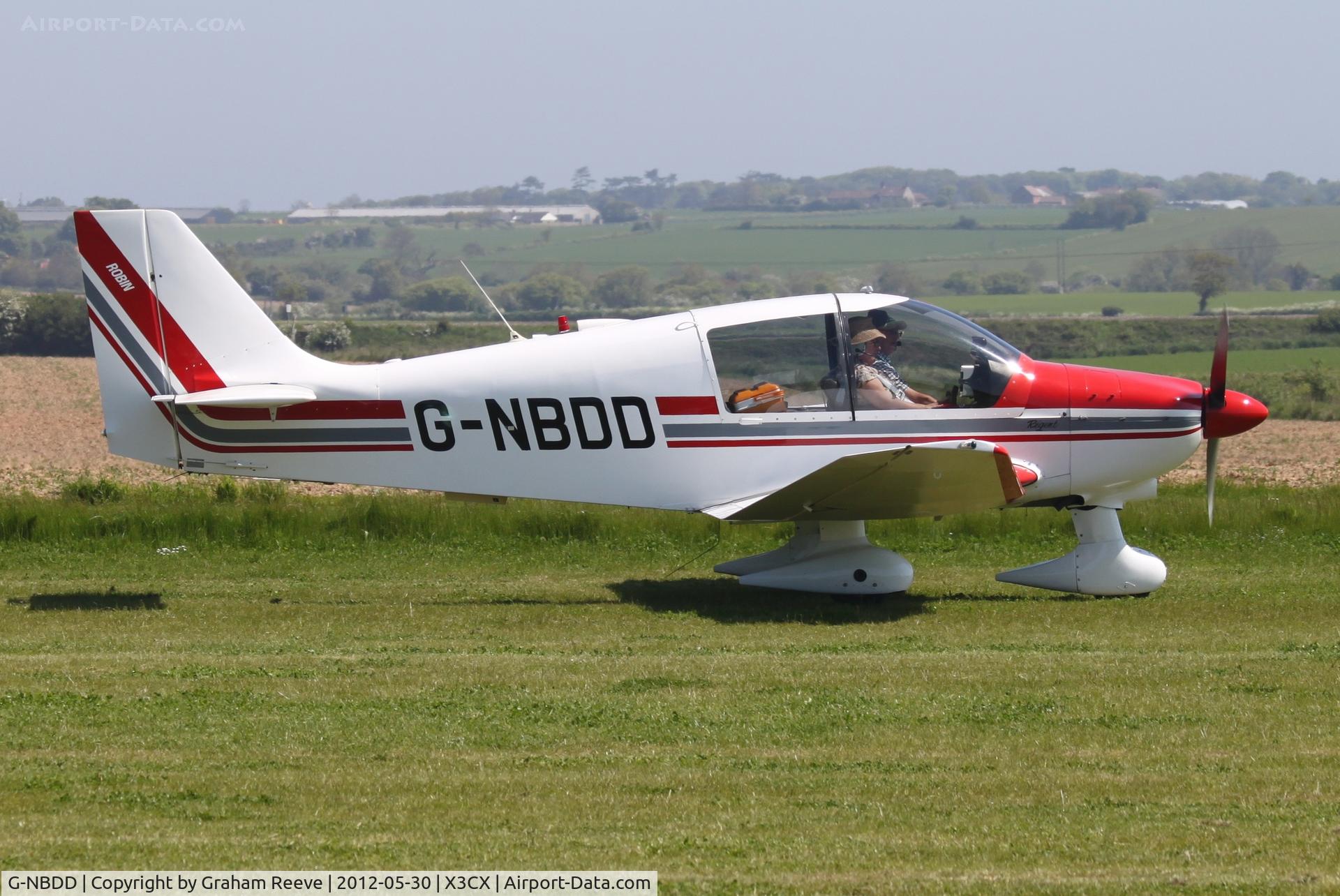 G-NBDD, 1976 Robin DR-400-180 Regent Regent C/N 1103, Just landed.