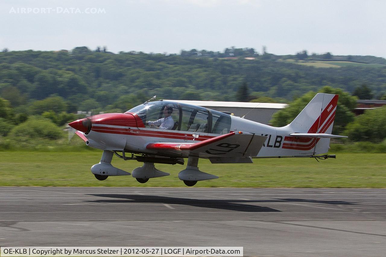 OE-KLB, Robin DR-400-180R Remorqueur Regent C/N 2180, at LOGF