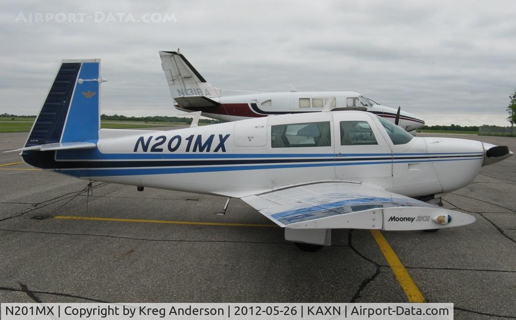 N201MX, 1977 Mooney M20J 201 C/N 24-0266, Mooney M20J on the line.