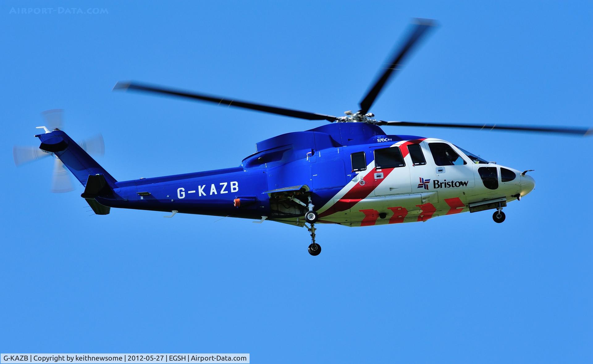 G-KAZB, 2006 Sikorsky S-76C C/N 760614, Returning from a gas production rig offshore !!