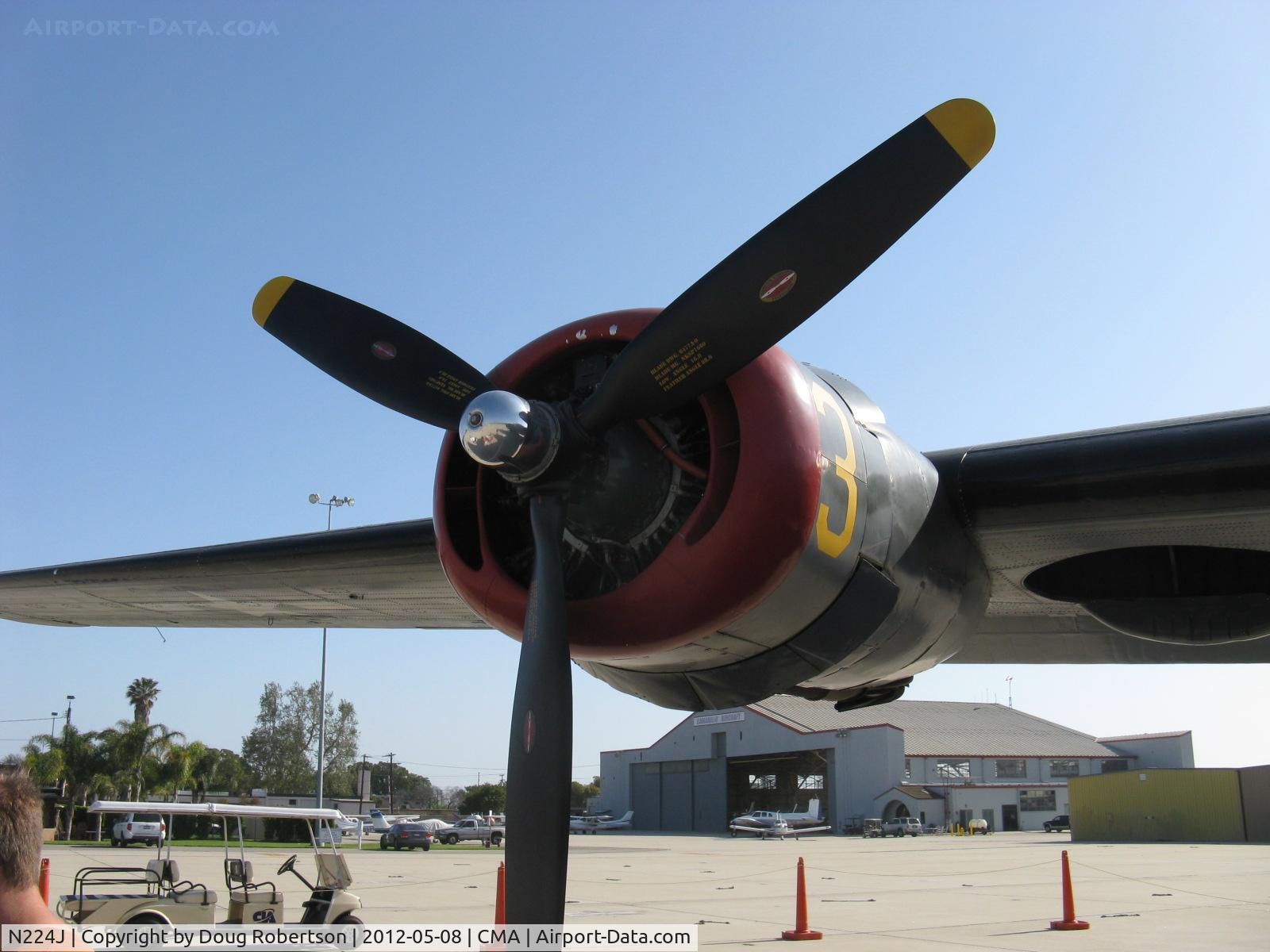 N224J, 1944 Consolidated B-24J-85-CF Liberator C/N 1347 (44-44052), 1944 Consolidated B-24J LIBERATOR 'Witchcraft', four P&W R-1830-65 Twin Wasp turbocharged radial piston engines, 1,200 Hp each, engine #4