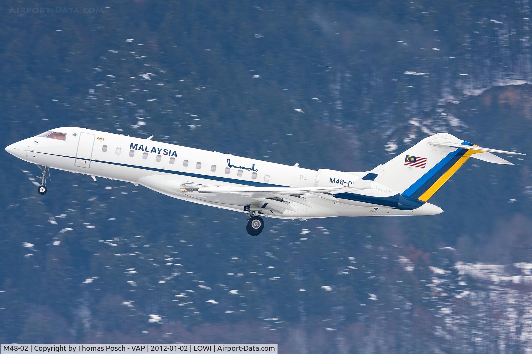 M48-02, 2001 Bombardier BD-700-1A10 Global Express C/N 9096, Royal Malaysian Air Force