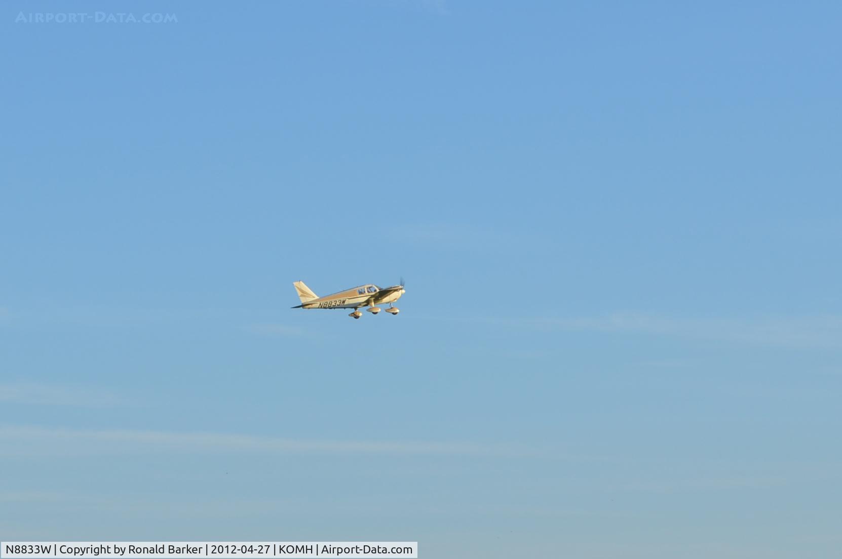 N8833W, 1964 Piper PA-28-235 C/N 28-10380, Departing Orange