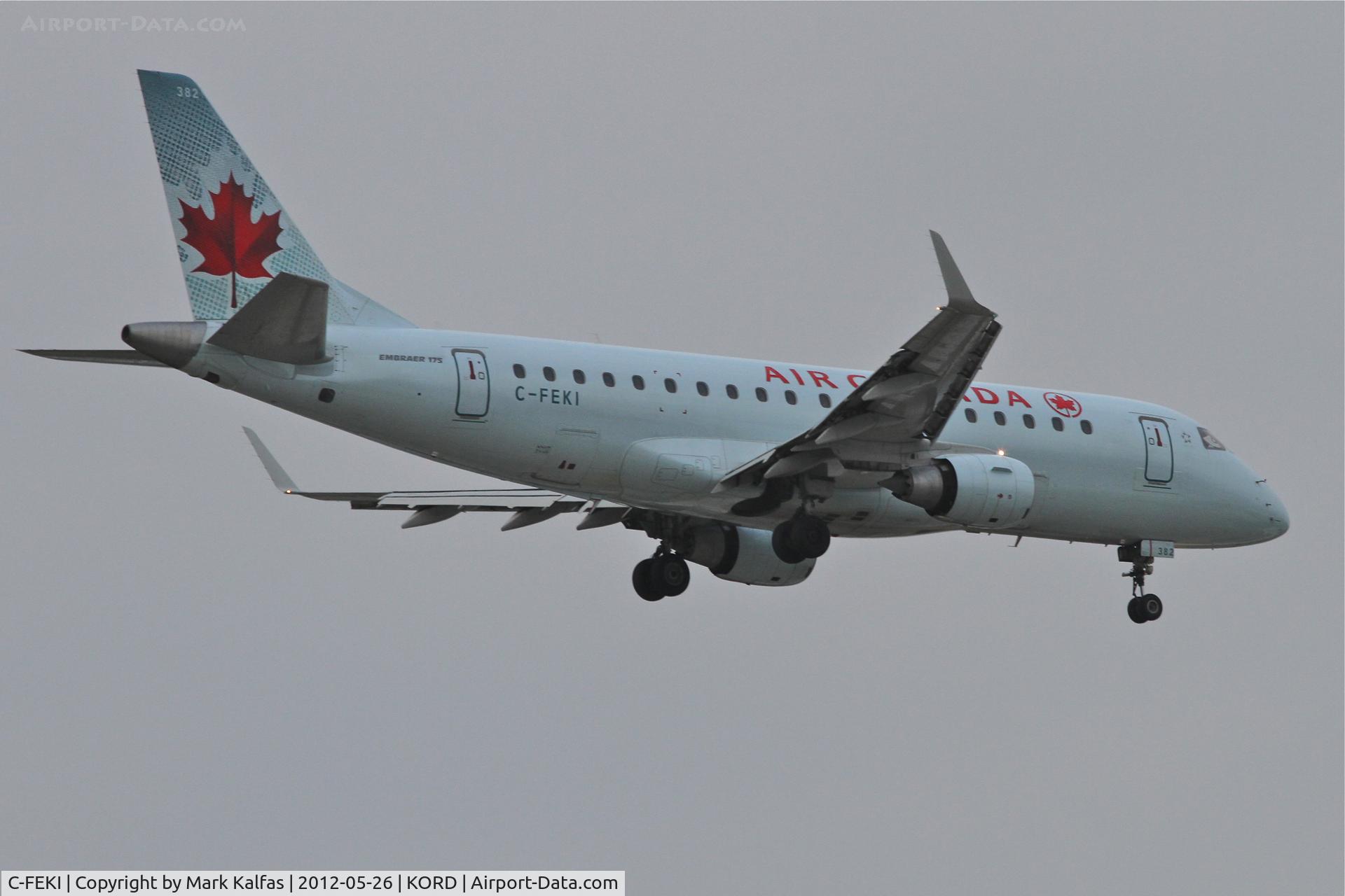 C-FEKI, 2005 Embraer 175SU (ERJ-170-200SU) C/N 17000103, Air Canada  Embraer ERJ 170-200 SU, ACA511 arriving from Toronto Pearson Int'l /CYYZ, RWY 10 approach KORD.