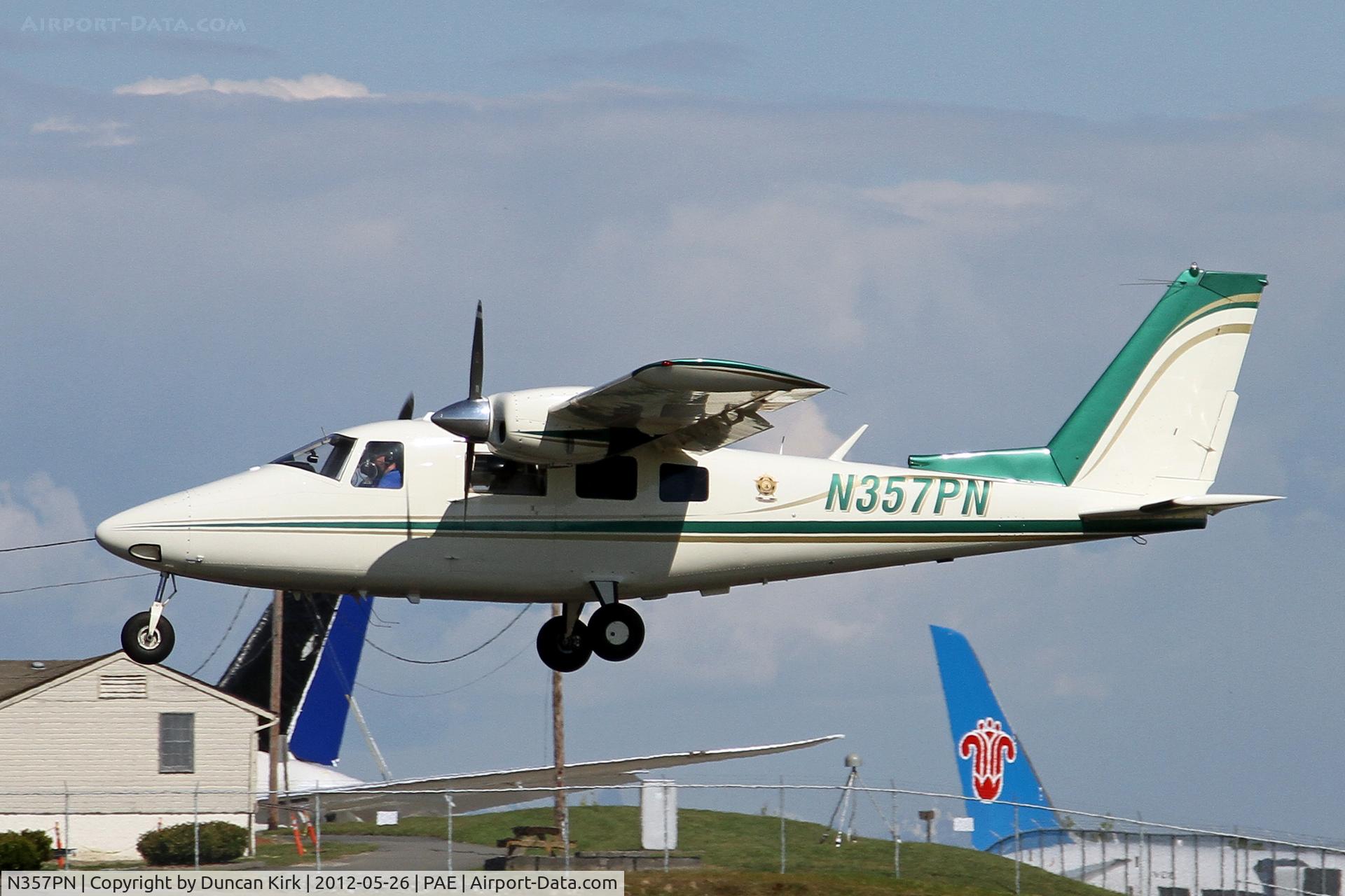 N357PN, 1985 Partenavia P-68C-TC C/N 357-38/TC, An unusual visitor to Everett.