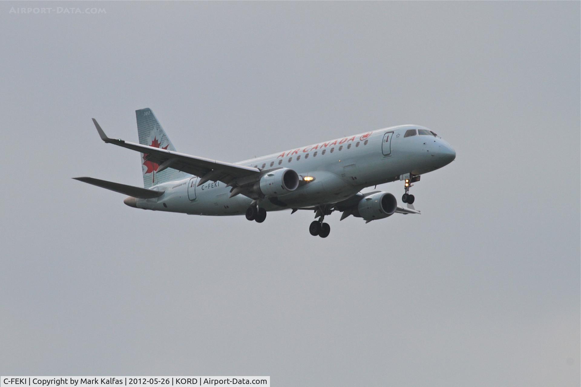 C-FEKI, 2005 Embraer 175SU (ERJ-170-200SU) C/N 17000103, Air Canada Embraer ERJ 170-200 SU, ACA511 arriving from Toronto Pearson Int'l /CYYZ, RWY 10 approach KORD.
