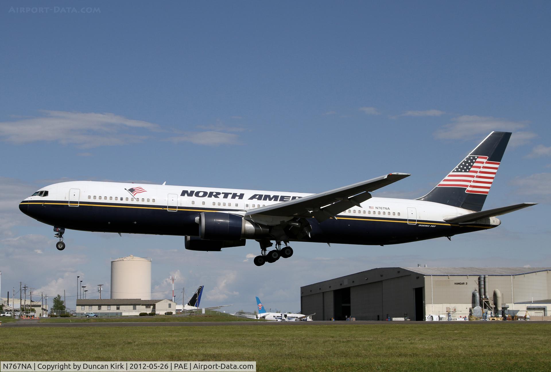 N767NA, 1996 Boeing 767-324 C/N 27569, Arriving from Tampa for maintenance with ATS