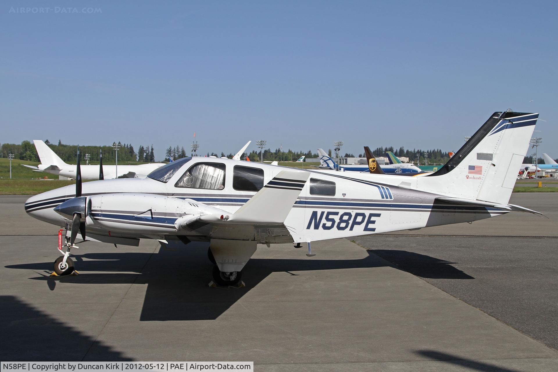 N58PE, 1982 Beech 58P Baron C/N TJ-435, Winglets on a Baron!