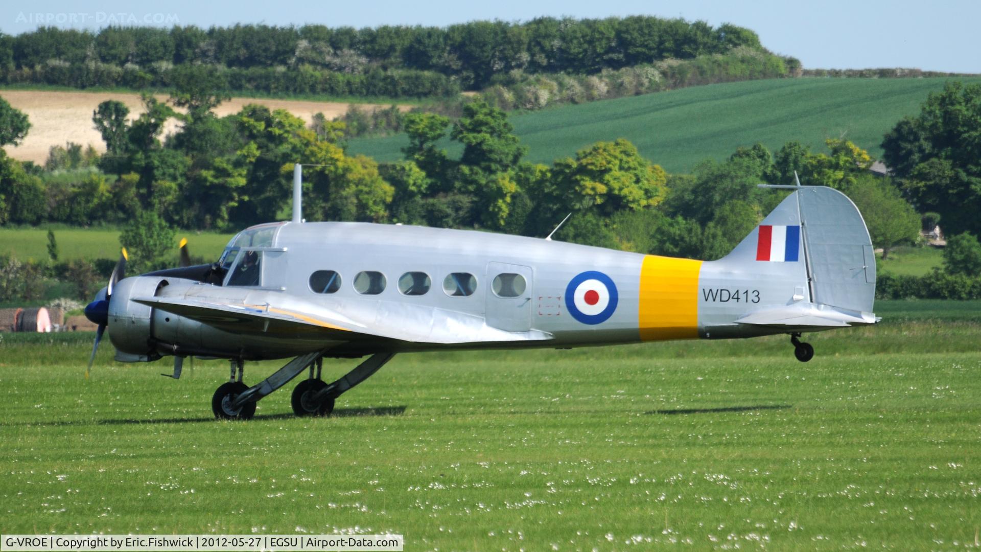 G-VROE, 1950 Avro 652A Anson T.21 C/N 3634, 1. G-VROE at IWM Duxford Jubilee Airshow, May 2012.
