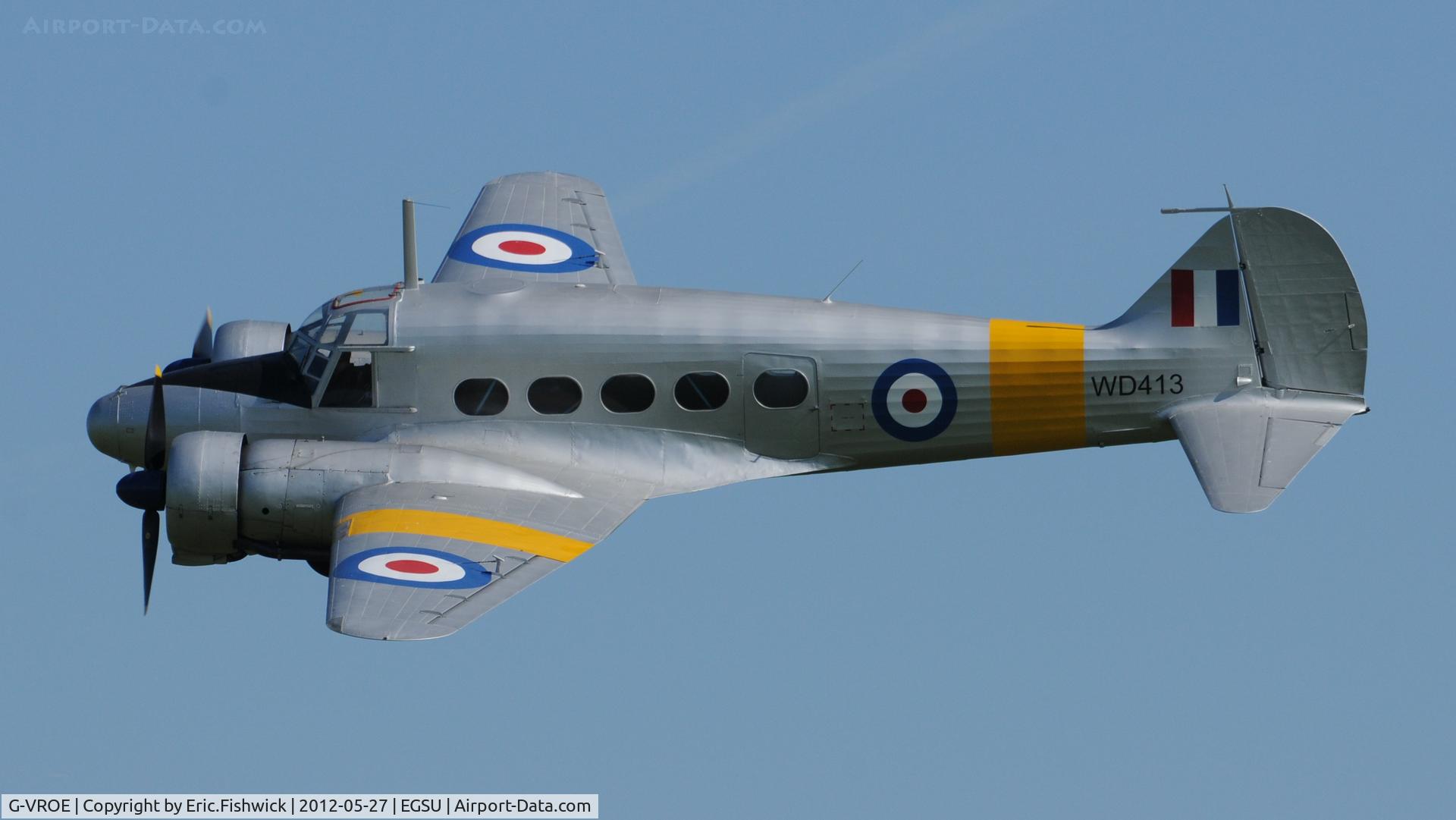 G-VROE, 1950 Avro 652A Anson T.21 C/N 3634, 41. G-VROE at IWM Duxford Jubilee Airshow, May 2012.