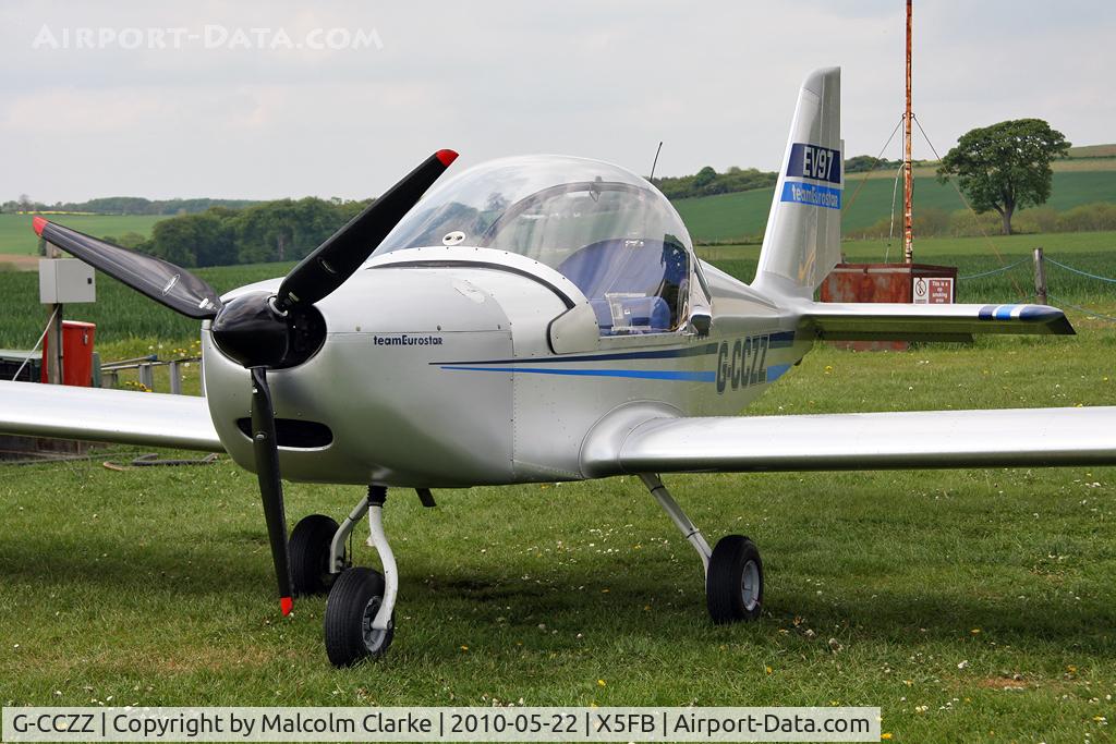 G-CCZZ, 2004 Aerotechnik EV-97 Eurostar C/N PFA 315-14158, Aerotechnik EV-97 Eurostar, Fishburn Airfield, May 2010.