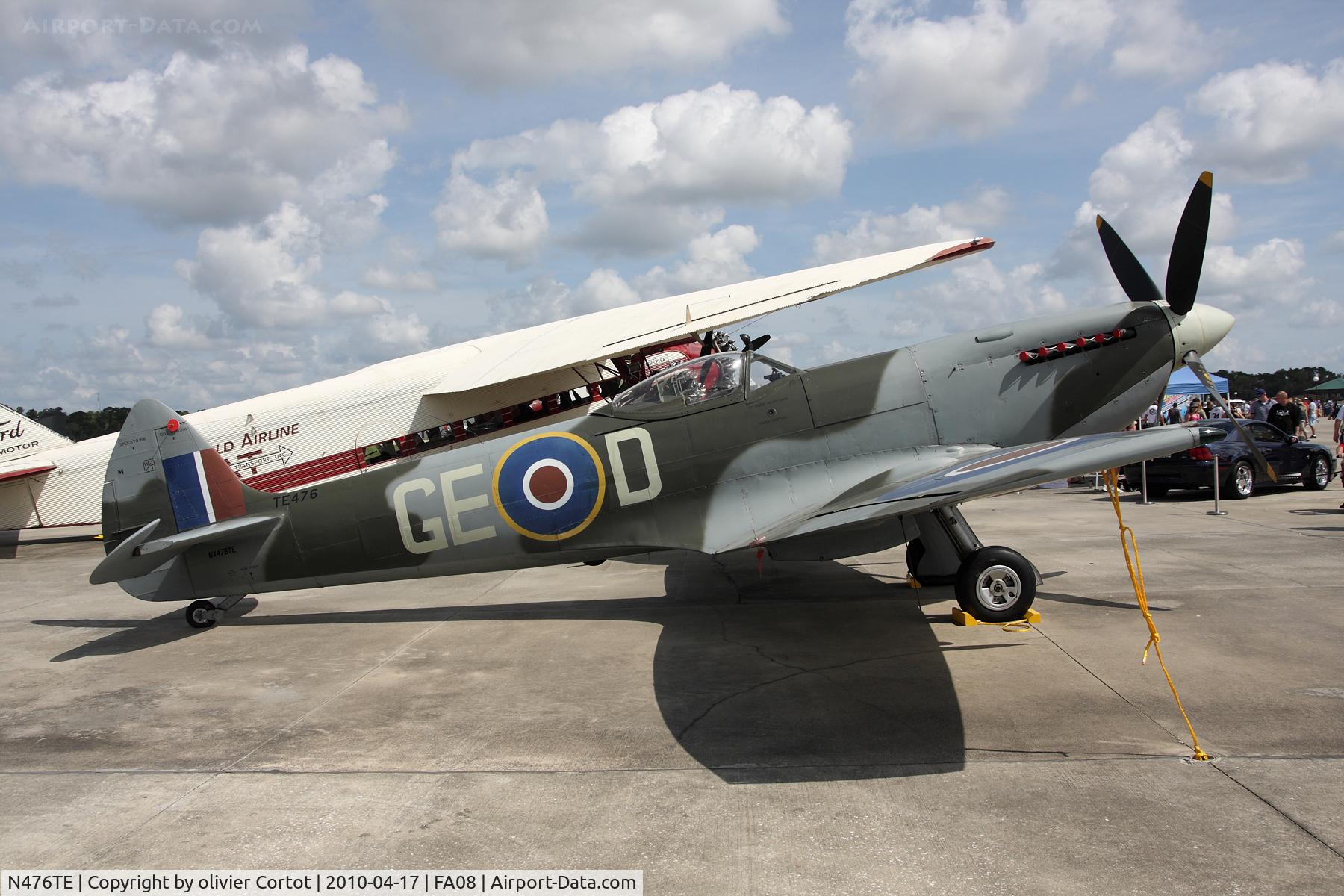 N476TE, 1945 Supermarine 361 Spitfire LF.XVIe C/N CBAF.IX.4610, Mustangs and mustangs meeting, Fantasy of flight museum