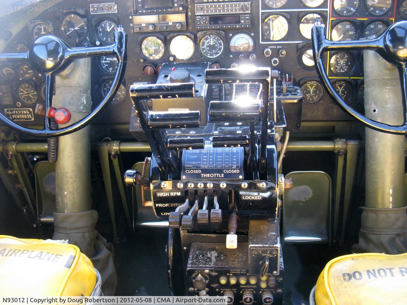 N93012, 1944 Boeing B-17G-30-BO Flying Fortress C/N 32264, 1944 Boeing B-17G FLYING FORTRESS 'Nine O Nine', four turbocharged Wright Cyclone R-1820-97 1,200 Hp each, cockpit instruments, flight controls