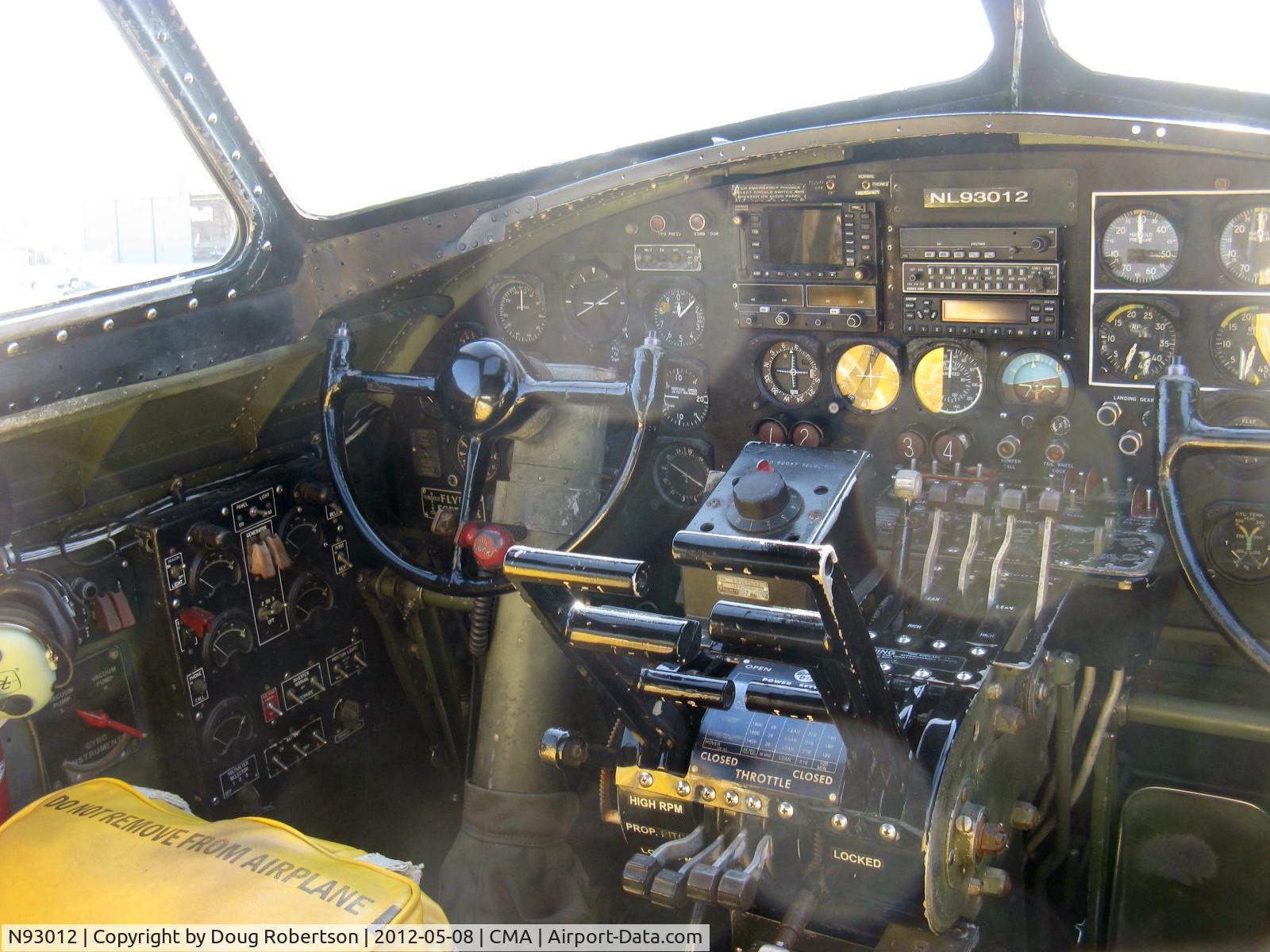 N93012, 1944 Boeing B-17G-30-BO Flying Fortress C/N 32264, 1944 Boeing B-17G FLYING FORTRESS 'Nine O Nine', four turbocharged Wright Cyclone R-1820-97 1,200 Hp each, Pilot's side