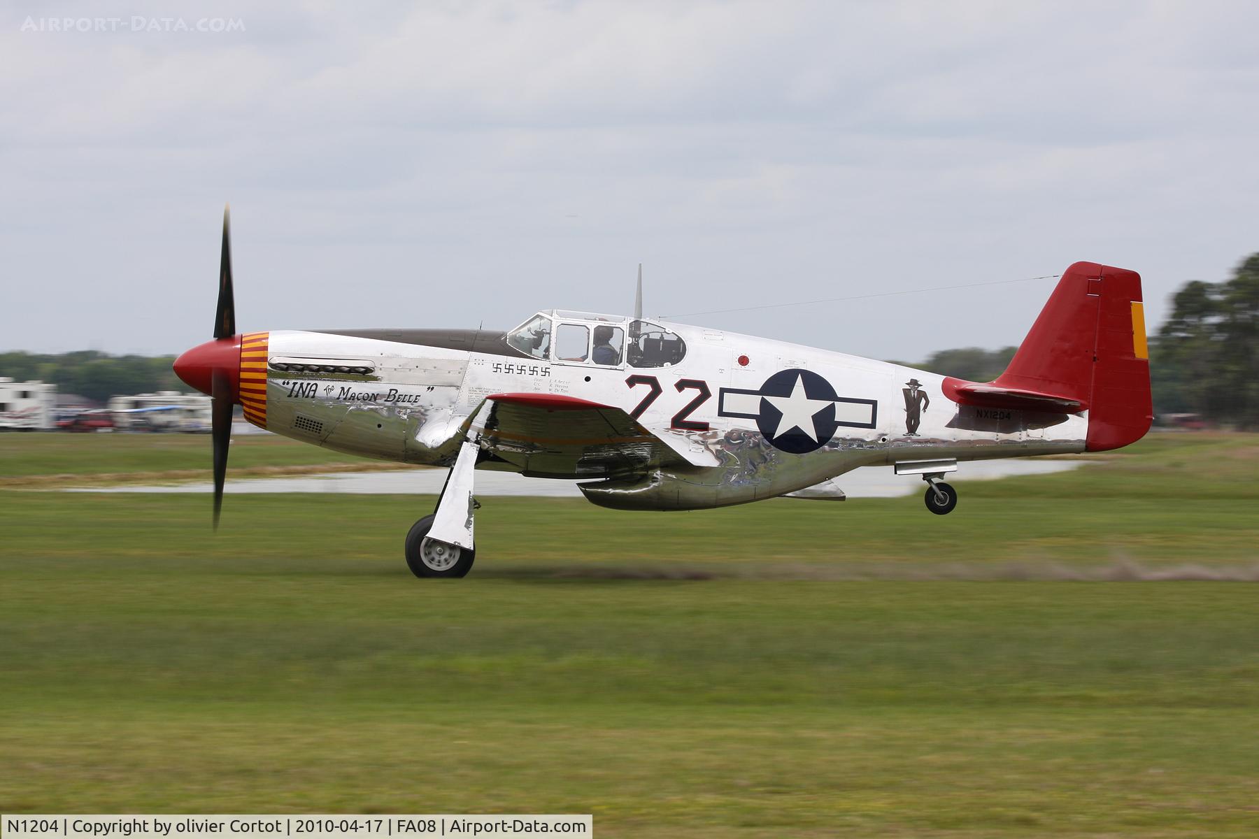 N1204, 1944 North American P-51C Mustang C/N 103-26385, take off ! Mustangs & mustangs airshow