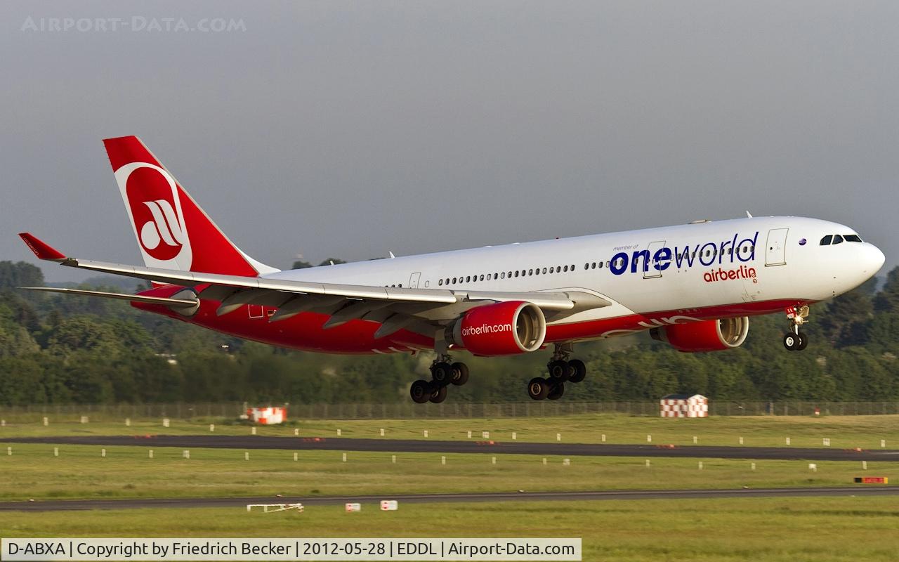 D-ABXA, 1999 Airbus A330-223 C/N 288, moments prior touchdown