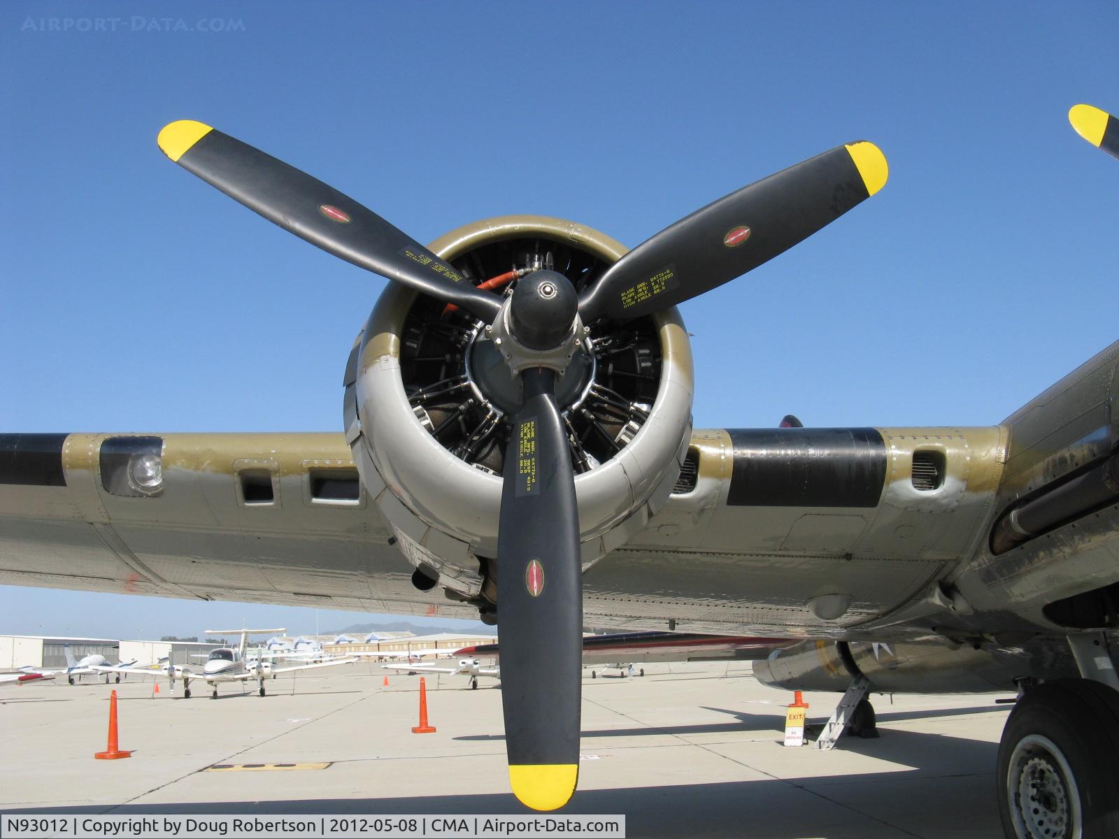 N93012, 1944 Boeing B-17G-30-BO Flying Fortress C/N 32264, 1944 Boeing B-17G FLYING FORTRESS 'Nine O Nine', four turbocharged Wright Cyclone R-1820-97 1,200 Hp each, #4 engine, three blade CS prop